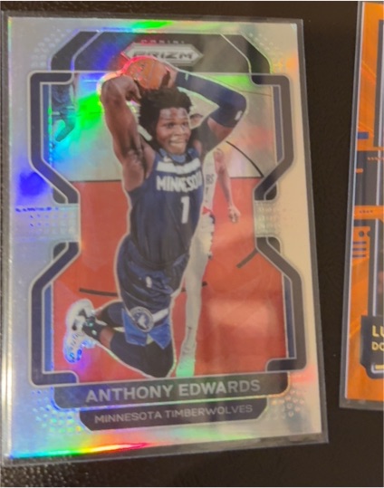 2021-22 Panini Prizm #37 Anthony Edwards — front