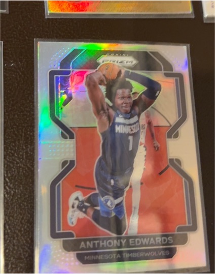 2021-22 Panini Prizm #37 Anthony Edwards — front