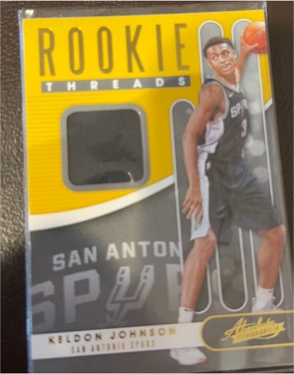 2019 Panini Absolute Memorabilia Rookie Threads #RT-KJN Keldon Johnson — front