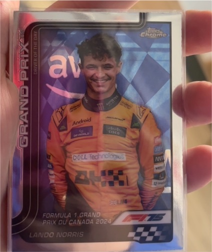 2025 Topps Chrome Formula 1 #130 Lando Norris (Grand Prix Driver Of The Day) — front