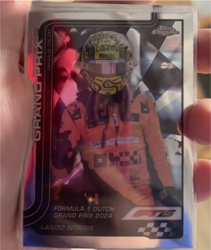 2024 Topps Chrome F1 #136 Lando Norris Grand Prix Driver of the Day — front