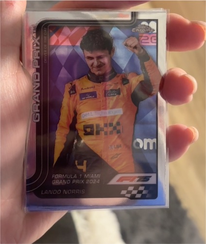 2024 Topps Chrome F1 #127 Lando Norris Grand Prix Driver Of The Day — front
