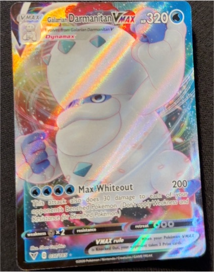 2020 Pokémon Vivid Voltage #037 Galarian Darmanitan VMAX — front