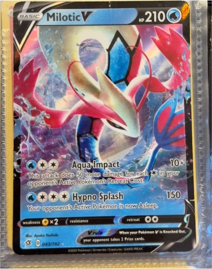 2020 Pokémon SWSH02: Rebel Clash #043 Milotic V — front