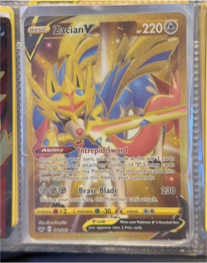 2020 Pokémon Sword & Shield #211 Zacian V — front