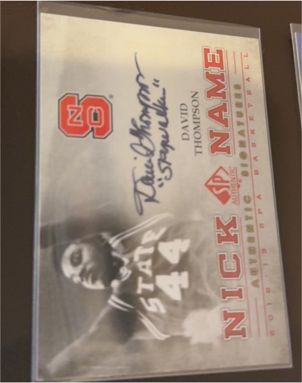 2012 Upper Deck SP Authentic Nickname Auto #AN-DT David Thompson — front