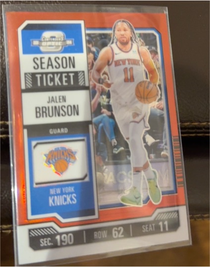 2023-24 Panini Contenders #59 Jalen Brunson Season Ticket — front