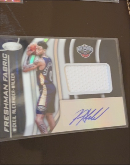 2019-20 Panini Certified #FF-NA Nickeil Alexander-Walker Freshman Fabrics — front