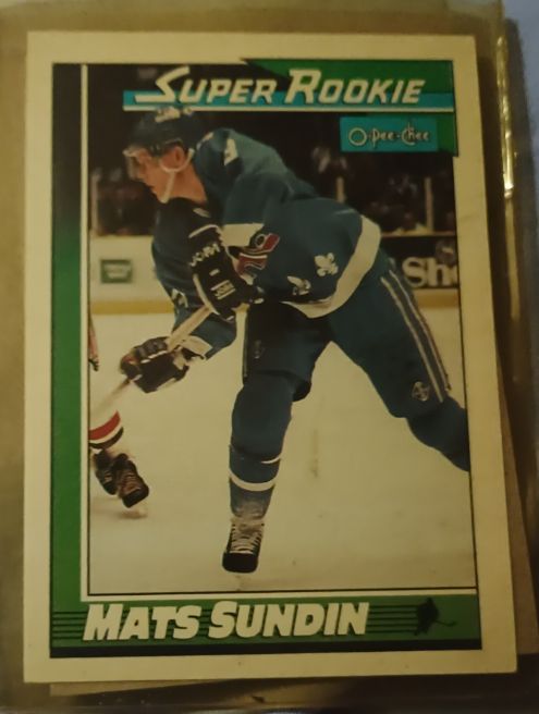 1991 O-Pee-Chee #12 Mats Sundin Super Rookie Quebec Nordiques — front