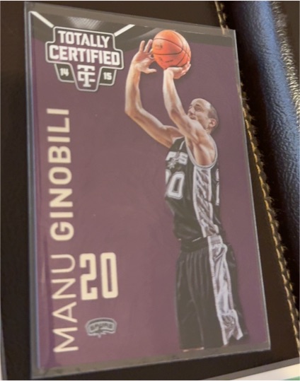 2014-15 Panini Totally Certified #100 Manu Ginobili — front
