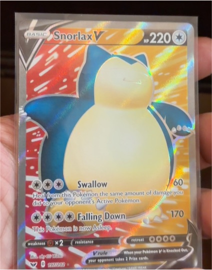 2020 Pokémon Sword & Shield #197 Snorlax V — front