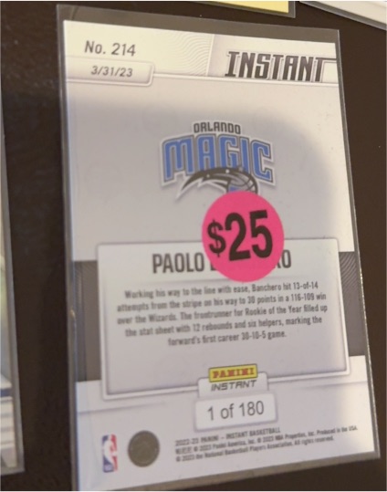 2023 Panini Instant #214 Paolo Banchero — front