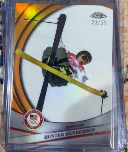 2026 Topps Chrome U.S. Winter Olympics #22/25 Hunter Henderson — front