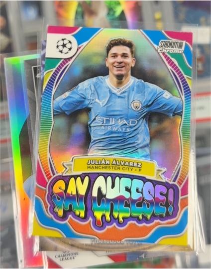 2023-24 Topps Stadium Club Chrome UEFA #SC-JA Julián Álvarez Say Cheese! — front