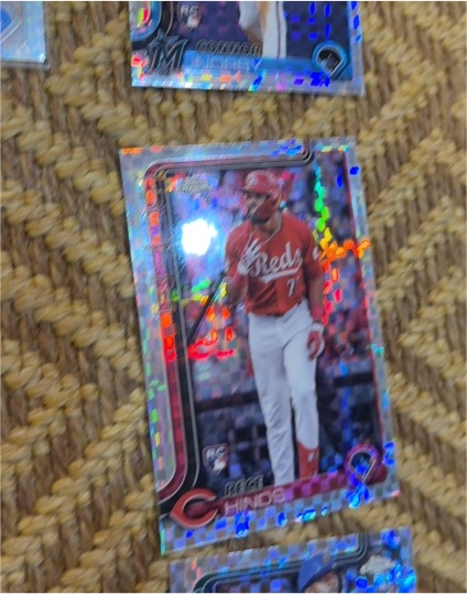 2025 Topps Chrome #253 Rece Hinds RC Cincinnati Reds — front