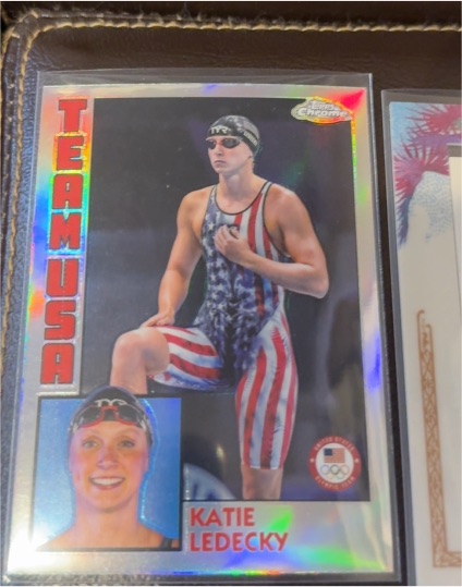 2024 Topps Chrome U.S. Olympics #84T-1 Katie Ledecky 1984 Topps Design — front