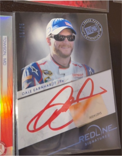 2013 Press Pass Redline Signatures #RS-DEJR Dale Earnhardt Jr — front