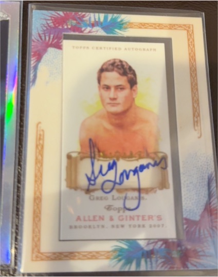2007 Topps Allen & Ginter Mini Frame On Card Autograph Greg Louganis — front