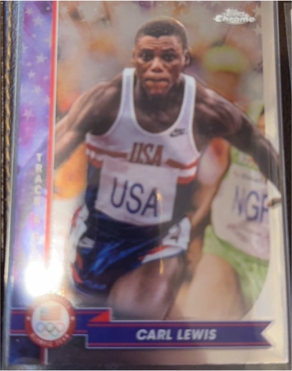 2024 Topps Chrome U.S. Olympic & Paralympic Hopefuls #14 Carl Lewis — front
