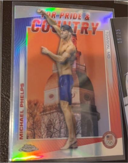 2024 Topps Chrome U.S. Olympics #PC-5 Michael Phelps For Pride and Country — front