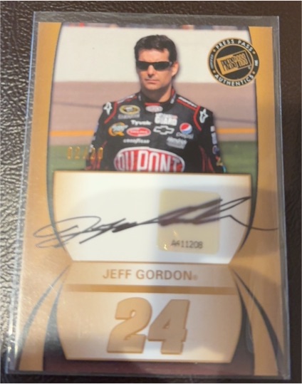 2011 Press Pass Authentics Auto Bronze 17/20 Jeff Gordon Auto — front