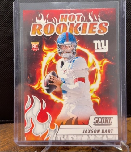2025 Panini Score #6 Jaxson Dart Hot Rookies — front