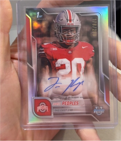 2025 Bowman University Chrome #BCA-JP James Peoples — front
