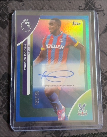 2025-26 Topps Premier League #AC-YBO Yannick Bolasie Blue Auto — front