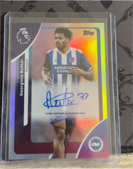 2025-26 Topps Premier League Georginio Rutter Auto Silver Brighton — front