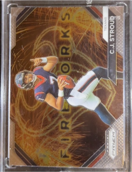 2023 Panini Prizm #F-10 C.J. Stroud Fireworks Rookie Card — front