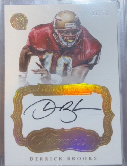 2017 Panini Flawless Collegiate #10 Derrick Brooks — front