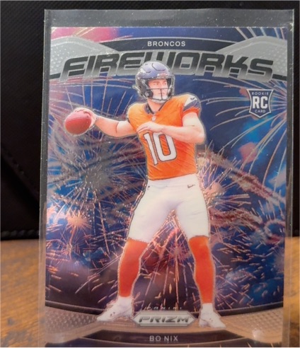 2024 Panini Prizm #23 Bo Nix Fireworks — front