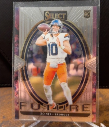 2024 Panini Select #7 Bo Nix Future Insert RC Denver Broncos — front