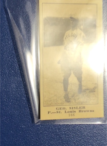 1922 American Caramel #166 Geo. Sisler — front