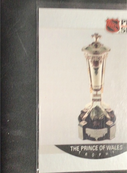 1990-91 Pro Set #393 The Prince of Wales Trophy Boston Bruins — front