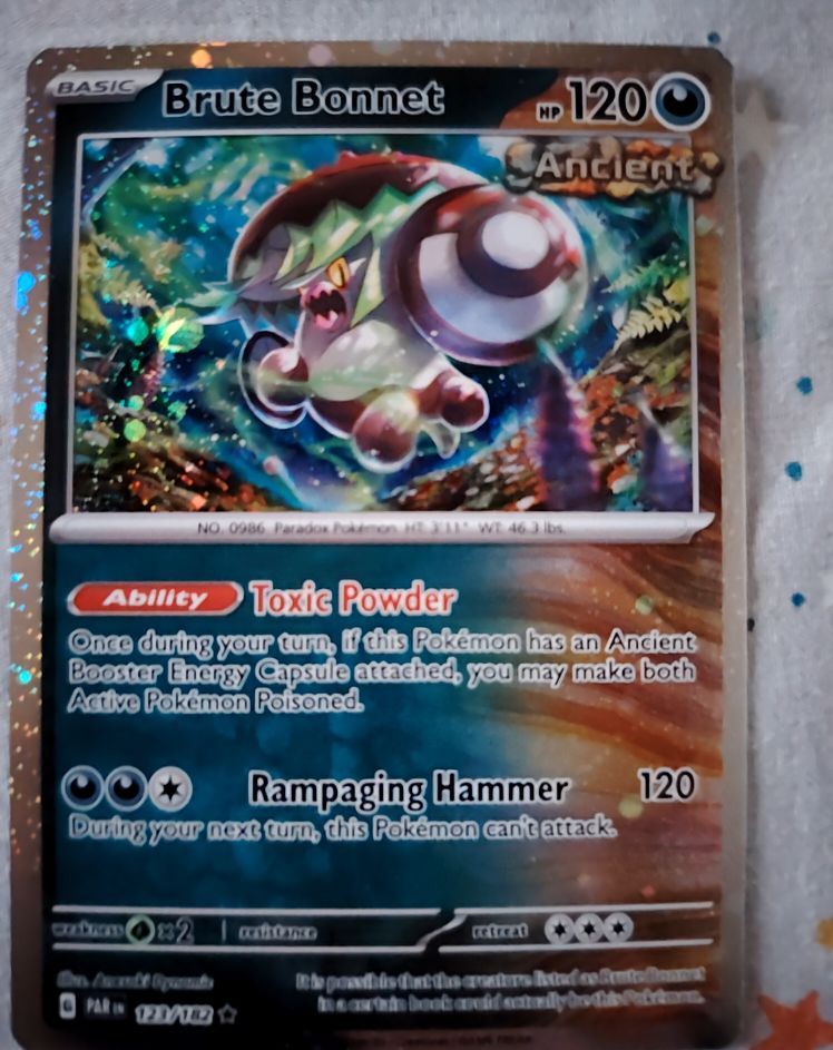 2023 Pokémon TCG Scarlet & Violet Paradox Rift #123 Brute Bonnet — front