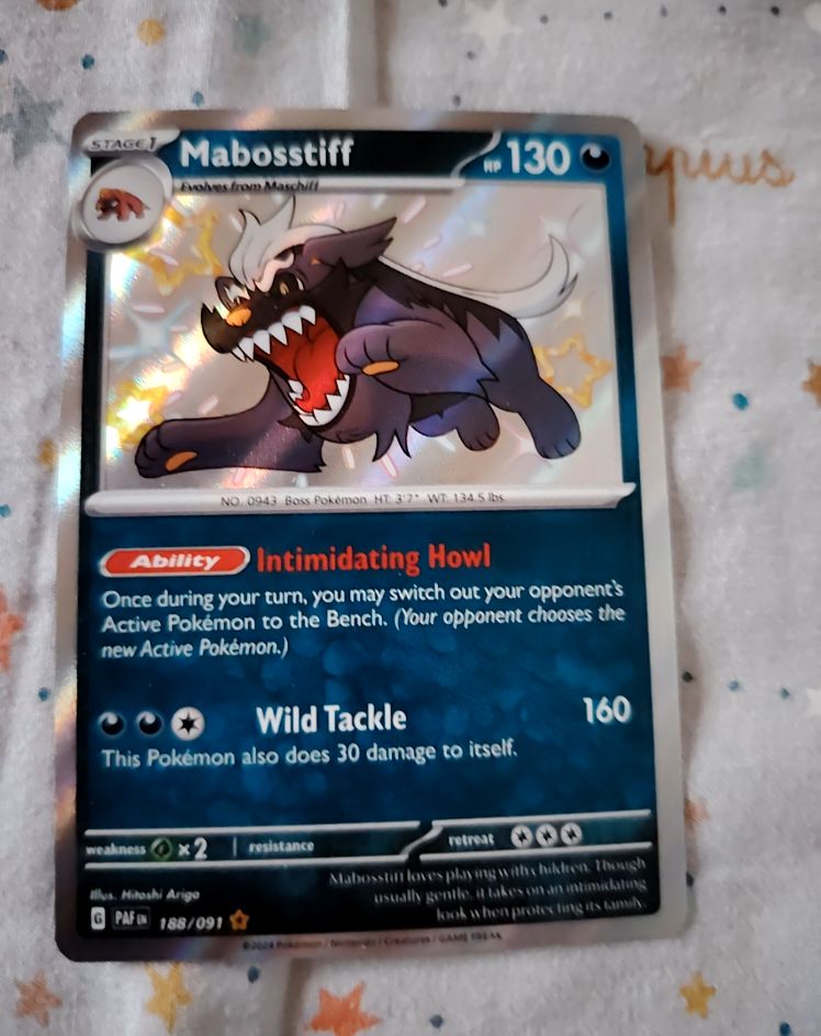2024 Pokémon Paldean Fates #188 Mabosstiff — front