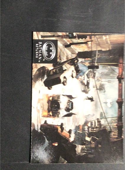 1992 Topps Stadium Club Batman Returns #J Batmobile — front