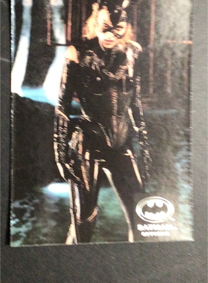 1992 Topps Batman Returns Stadium Club Insert #I Catwoman Michelle Pfeiffer — front