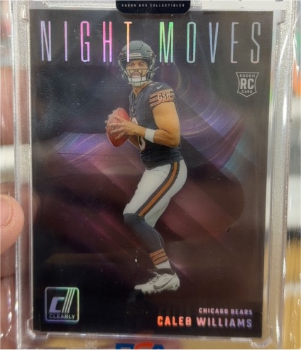 2024 Panini Donruss Clearly #17 Caleb Williams Night Moves — front