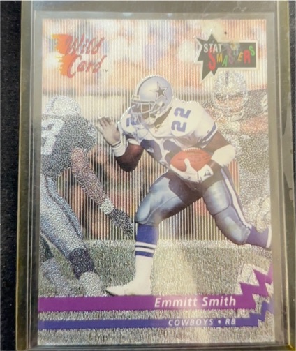 1992 Wild Card Stat Smashers #SS-46 Emmitt Smith — front