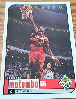 1998-99 Upper Deck UD Choice Preview #1 Dikembe Mutombo — front
