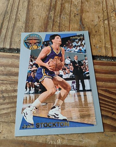 1992-93 Fleer Sharpshooters #11 John Stockton — front