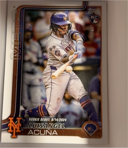2025 Topps Update #US336 Luisangel Acuna — front
