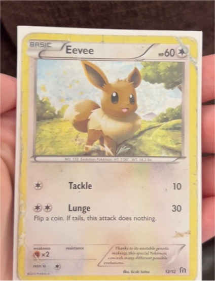 2015 Pokémon XY Ancient Origins #12 Eevee — front
