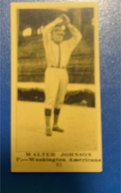 1911 T205 #51 Walter Johnson — front