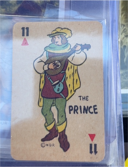 1946 Russell Games Disney Snow White card game #11 The Prince — front