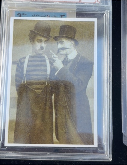1910 Real Photo Postcard Charlie Chaplin and Actor — front