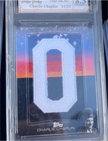 2011 Topps American Pie Hollywood Sign Letter Patch #HSLP-15 Charlie Chaplin — front