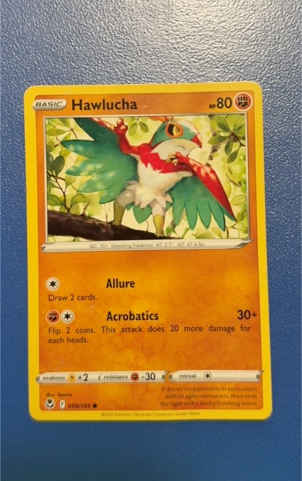 2022 Pokémon Sword & Shield Silver Tempest #098 Hawlucha — front